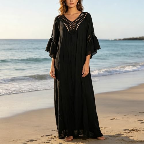 Robe de plage blanche en maille dos nu et taille haute