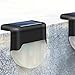 PartyKindom 4pcs Solar Stair Lights Outdoor Waterproof LED Pathway Lighting Tool Warm White Black Step Lamps for Garden Yard Patio Staircase