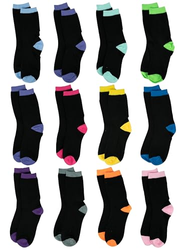 Image of Gelante 12-Pair Women's Crew Socks, Soft Thin Lightweight Breathable Athletic & Casual