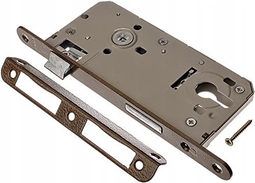 ADGO Jania Serrure de porte 90/50 mm pour utilisation avec poignée universelle (gauche ou droite)