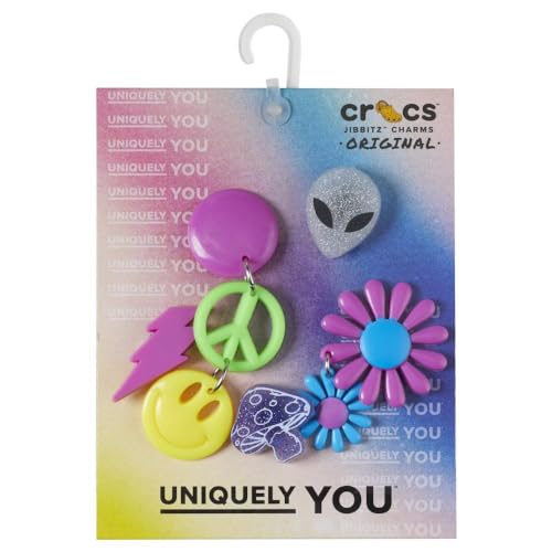 Image of Crocs Unisex's Jibbitz Shoe Spirit Girls Multi Pack, Charms for Teens, Festival, 5 Pack