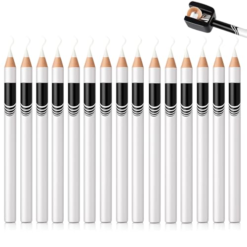 14 Pack White Barber Pencil,Barber Pencil for Lineup,Barber Chalk Enhancement Pencils for Barbers,Hairline Pencils for Men,for Design Hairline Razor Trace,with Built-in Sharpener. (Set01)