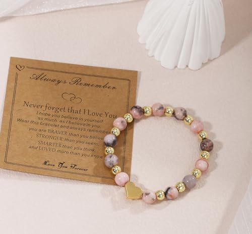 Image of Gifts for Daughter /Granddaughter /Daughter in law /Sister /Niece /Always Remember Gifts Heart charm Bracelet, Birthday Christmas Valentines Day Gifts for Women Girls (Always Remember), Large