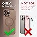 CAPRARO Magnetic for iPhone 15 Pro Case, [Compatible with MagSafe] [Full Camera Protection] Shockproof Protective Slim Translucent Matte Phone Case for iPhone 15 Pro 6.1'', Brown