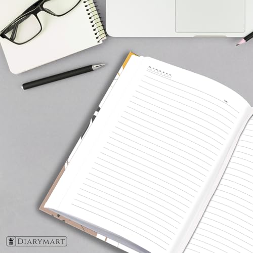 Image of Hard Bound Notebook for Girls & Women | A5 Ruled Journal | 192 Pages | 80 GSM Premium Paper | Designer Laminated Cover | Ribbon Bookmark | Notebook for School, College, Office, Journaling & Note Taking (DM4009)