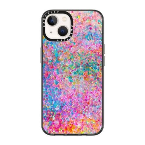CASETiFY (�P�[�X�e�B�t�@�C) �R���p�N�g iPhone 14�p �P�[�X [�R�p�O���[�h��2�{�̗����������{�ς� / 4�t�B�[�g�̗����ɑ΂���ی�] - My Neon Summer by Ingrid Ching - �N���A�u���b�N