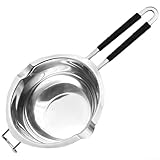 Yhenlovtt Ensemble de casseroles à chocolat en acier inoxydable 30 x 14 x 6 cm avec moules en silicone anti-adhésifs pour pâtisserie et cuisine