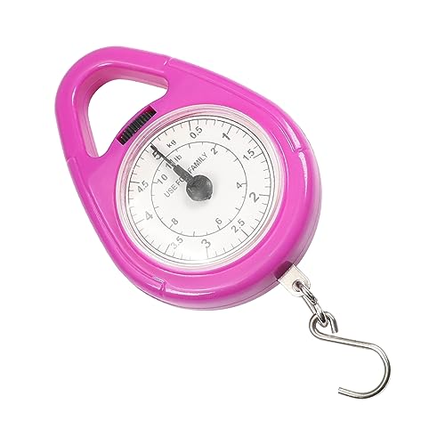 Báscula portátil de resorte 5kg plástico ABS morada miniatura 2