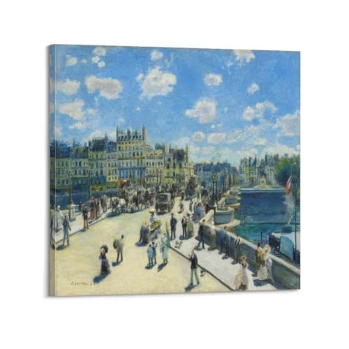 Impression sur toile Pont Neuf, une œuvre d'art de Renoir chez vous en 50x50