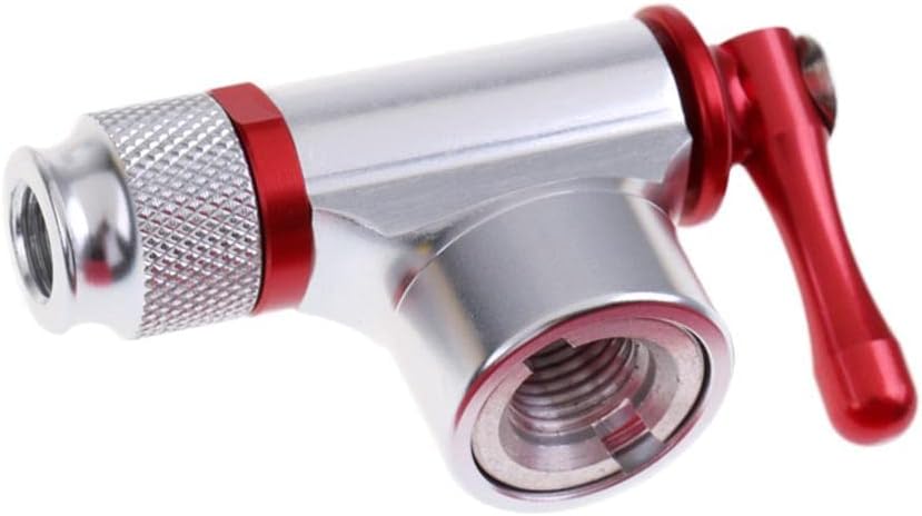 自転車 タイヤ エア CO2 インフレーター ポンプ バルブヘッド 16.5cm ポンプ延長ホースコーディング/2072