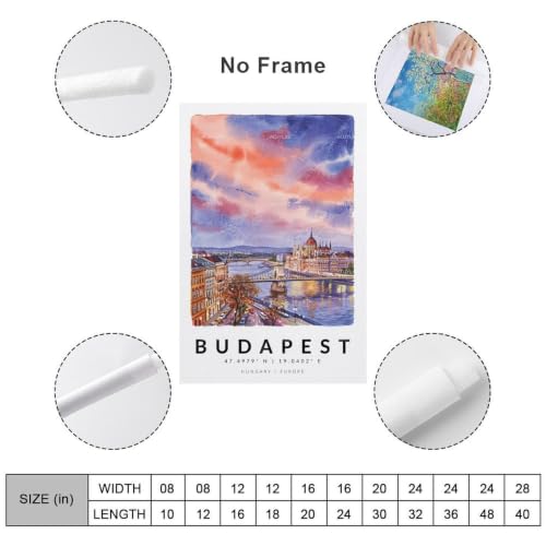 Affiche Budapest vintage dans votre salon pour une ambiance déco esthétique