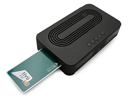 Decoder Digitale HD Tivùsat Certificato con Tessera, Ricevitore Satellitare Abilitato a Zona DAZN, HEVC DVB-S2 con HDMI Dolby, TVSat, Media Player, Uscita SCART, Cavo HDMI Incluso
