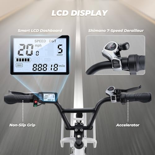 isinwheel U7 E Bike for Adults Electric Bike with Dual Cargo