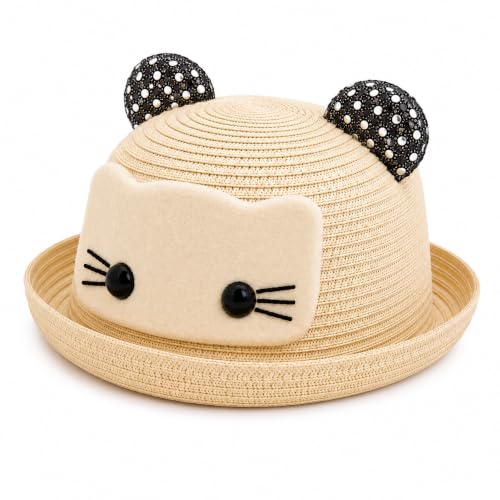 Image of VRITRAZ Baby Boy's and Girl's Kids Children Cute Printed Cartoon Gift Summer Fancy Dress Straw Fasion Hat Cap 1