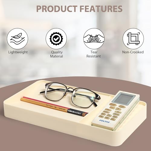 Image of GadgetBite Desk Organiser Office Table Tray for Home Office Organizer Polyvinyl Chloride Desktop Tray for Office Home Stationery Pen Pencil Coins Notes Specs Earphone Cable Cord Gadget Accessories