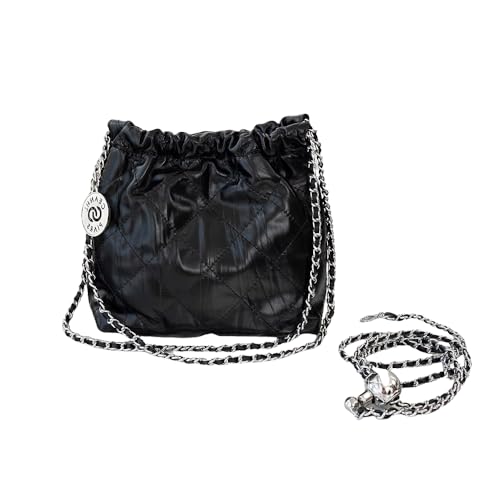 Women's Cowhide Chain Silver Ball Cloud Trash Bag Hangbag Shoulder Crossbody Totes Bucket Bag Versatile Hobo Chis Stylish - Main Image