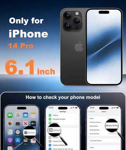 Image of FNTCASE for iPhone 14-Pro Case Blue: Translucent Compatible with MagSafe | With Screen Protector, Magnetic Camera Protection Slim Protective, 14FT Military Grade Drop Tested, Matte Shockproof Cover