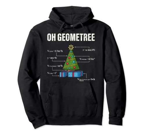 Oh Geometree Ropa Divertida Geometría Regalo Navidad Árbol Matemáticas Sudadera con Capucha