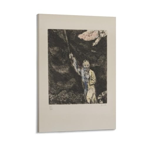 Chagall Moses Spreads The Darkness impression sur toile décoration murale 40x60