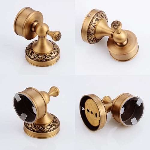 Image of Wall Mounted Bathroom Soap Dish Holder, Antique Brass Pattern Carving,Brushed Bronze