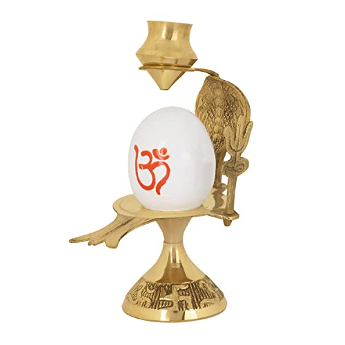 Estatua de Brass Lord Shiva Linga 5 Pulgadas Blanco miniatura 4