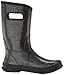 BOGS unisex child Rainboot Print Waterproof Rain Boot, Glitter - Black, 3 Little Kid US