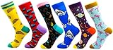 FATMINGO SOCKS - Fun Colorful Dress and Casual Socks For Men - Funny Patterned Novelty Crazy Crew...
