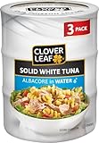 Clover Leaf Solid White Albacore Tuna in Water - 170g, 3 Count - Canned Tuna - High In Protein - 14g Of Protein Per 55g Serving Drained - 100% Wild-Caught And Traceable Tuna - Trace My Catch