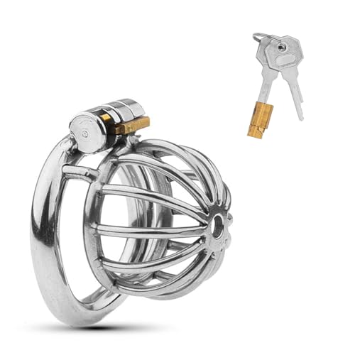 BDSMJOY Peniskäfig klein,Chastity Cage Male Metall Keuschheitskäfig Keuschheitsgürtel für Herren,Penis Käfig Cock Cage Sklaven Sexspielzeug für die Männer extrem (45 mm)