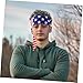 VICASKY Men Funny Wig Hat with Headband Short Hair Fashion Headpiece for Outdoor Parties and Events Flag Design