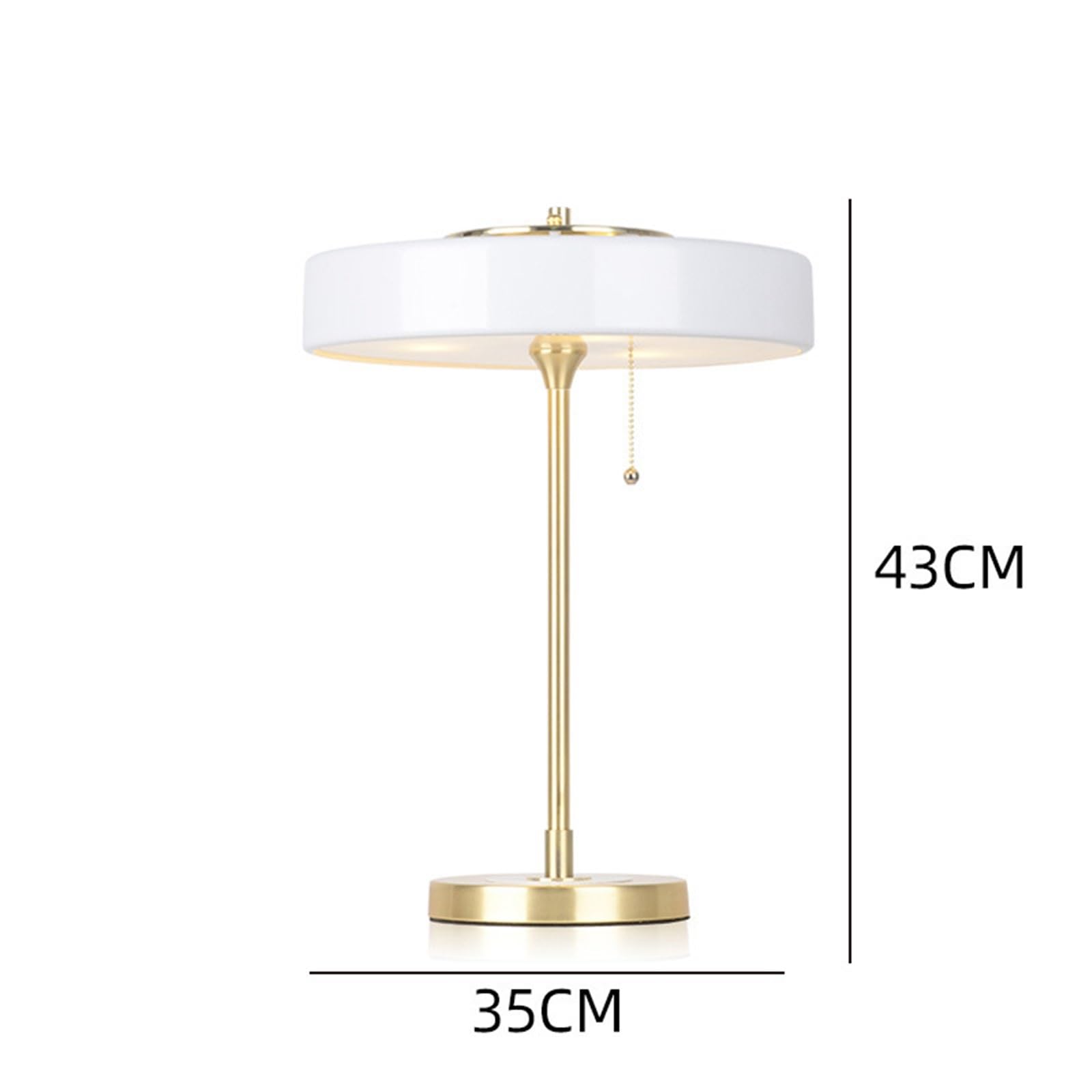 Affascinante Lampada da tavolo semplice, comodino, camera da letto, soggiorno, studio, decorazione Arredamento per la casa(Bianco)