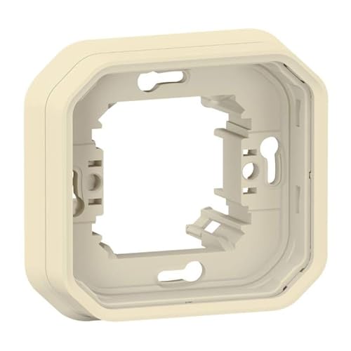 plaque d'encastrement - 1 poste - beige - legrand plexo 069890l