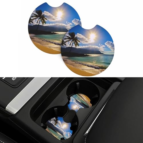 Posavasos Carro Modelo Hawaii Beach 2 Piezas miniatura 7