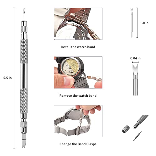 Watch Link Removal Tool Kit, Watch Band Tool Kit, Spring Bar Tool Set For Watch Repair And Watch Band Replacement With Small Hammer, Professional Watch Strap Remover Repair Tool, 108Pcs Spring Bar #TOP3