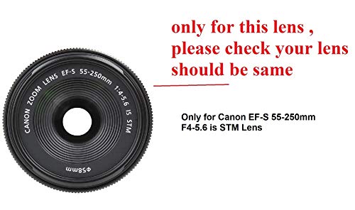 Image of FND Camera Lens Hood Replacement for Canon Camera Lens, Bayonet Mount, Made ABS (Canon EF-S 55-250mm f /4-5.6 STM (ONLY) ET 63)