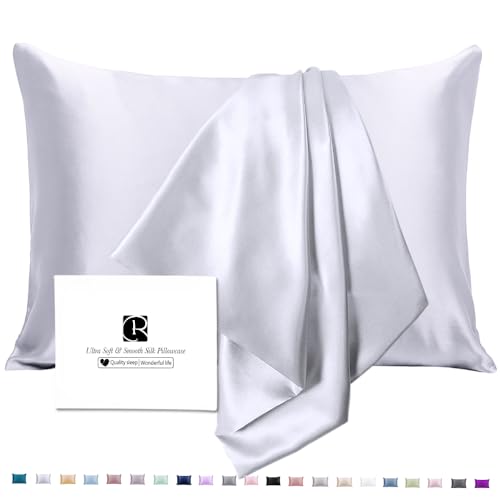 Silk Pillowcase Queen Size with Hidden Zipper, Ravmix Both Sides