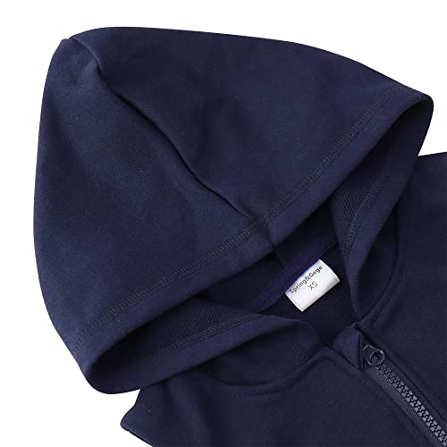 Image of Spring&Gege Boys' Full Zip Sleeveless Hooded Vest Basic Zipper Tank Tops Sweatshirt with Pockets