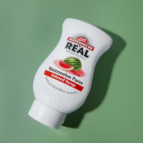 Watermelon Reàl Infused Exotics, Watermelon Puree Infused Syrup, 16.9 FL OZ Squeezable Bottle
