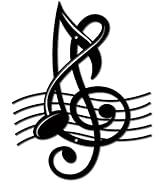 CREATCABIN Notes de Musique en Métal Décoration Murale Noir Signes Muraux Fer Suspendu Ornement e...