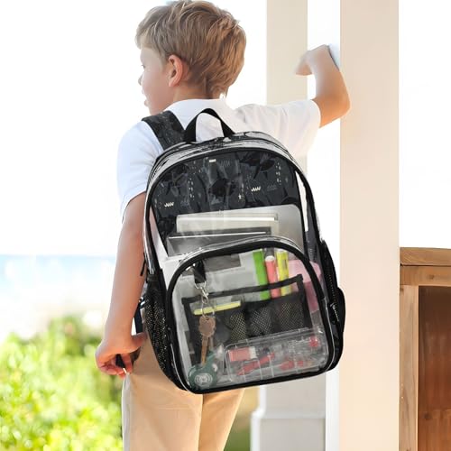 Mochila transparente resistente para evitar colas en controles de seguridad 7