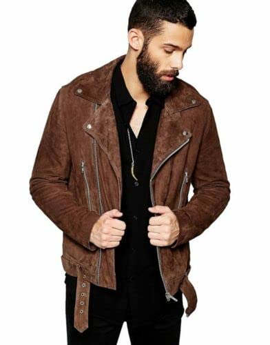 Image of SKADO Genuine Leather Jacket Men Real Leather Jacket Biker Soft Lambskin SlimFit