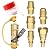 qieoyk 7pcs Propane Quick Connect Fittings Adapter for Propane Hose Propane Quick Connect for RV to Grill or Cooking RV Propane Quick Connect Fittings with 3/8" Flare x 1/4" NPT Male Pipe