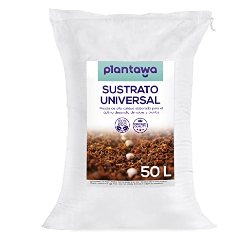 PLANTAWA Sustrato Universal 50L, Tierra Para Plantas Sustrato Para Plantar, Abono Natural Para Huerto Urbano, Terrario Para Jardín Exterior, Sustratos Y Abonos