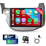 2G+64G Android Car Stereo for Honda Fit 2008-2013 with Wireless Carplay Android Auto, 10.1' Touchscreen Car Radio in-Dash with GPS Navi Bluetooth USB WiFi HiFi Audio FM/RDS SWC Backup Camera