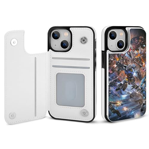 iPhone15 Plus用ケース 手帳型 ネオ ジオンガンダム 【全機種対応】 アイフォン15 Plus用ケース スマホケース 財布型 PUレザー おしゃれ 背面カード収納 スタンド機能 携帯カバー 耐衝撃