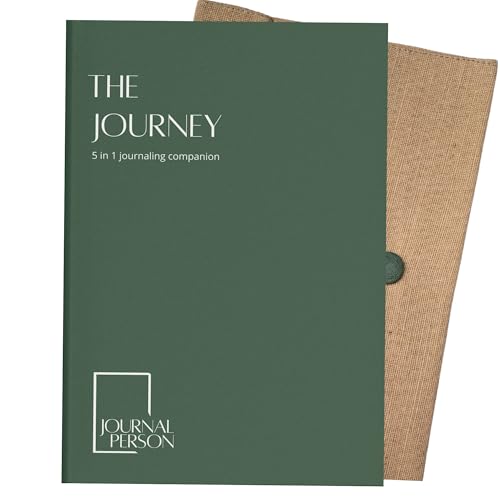 Image of THE JOURNEY Guided 2026 Journal Kit - Gratitude Journaling, Daily Reflections, Emotional Release, Introspection & Plain Pages - A5 Hardbound Undated Journal with Fabric Bag, Bookmark,Gratitude Letters