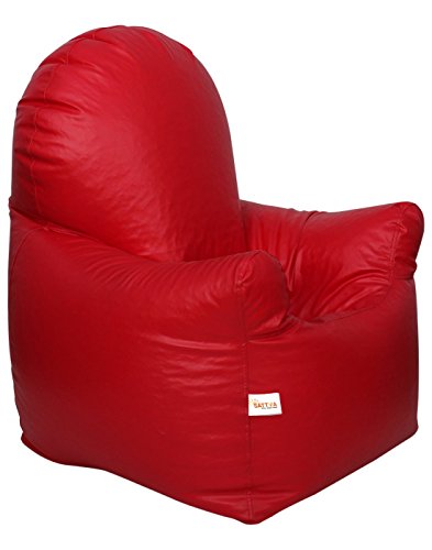 Image of Sattva Arm Chair Bean Bag Cover Size XXXL (Without Beans) - Red
