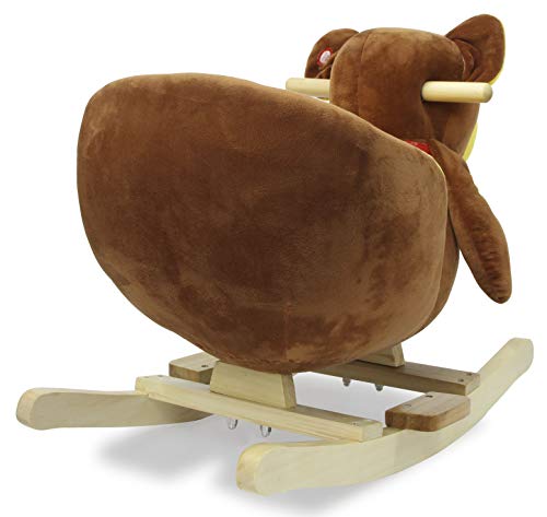 Aiman – Schaukeltier Bär – Schaukelspielzeug aus Plüsch und Holz zum Aufsitzen, Geeignet für Kleinkinder, Hohe… – Bild 6