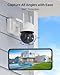 ZOSI C291 2.5K 4MP Wireless Battery Security Camera Outdoor, Solar Powered Pan/Tilt Camera, 360 View, PIR Human Detect, Auto Track, Color Night Vision, 2-Way Talk, Light Siren Alarm, 32GB Memory Card