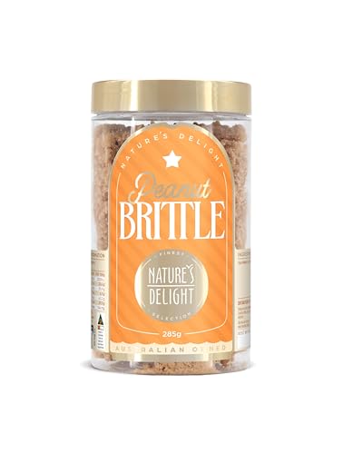 Nature’s Delight Peanut Brittle Premium Gifting Jar 285g | Classic Crunchy Caramel Peanut Treat | Gourmet Gift Jar